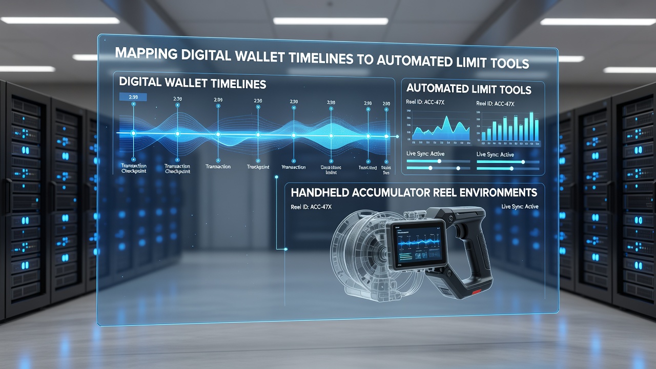 Flow diagram showing wallet timeline data feeding into automated limit controls on mobile reel accumulator hardware